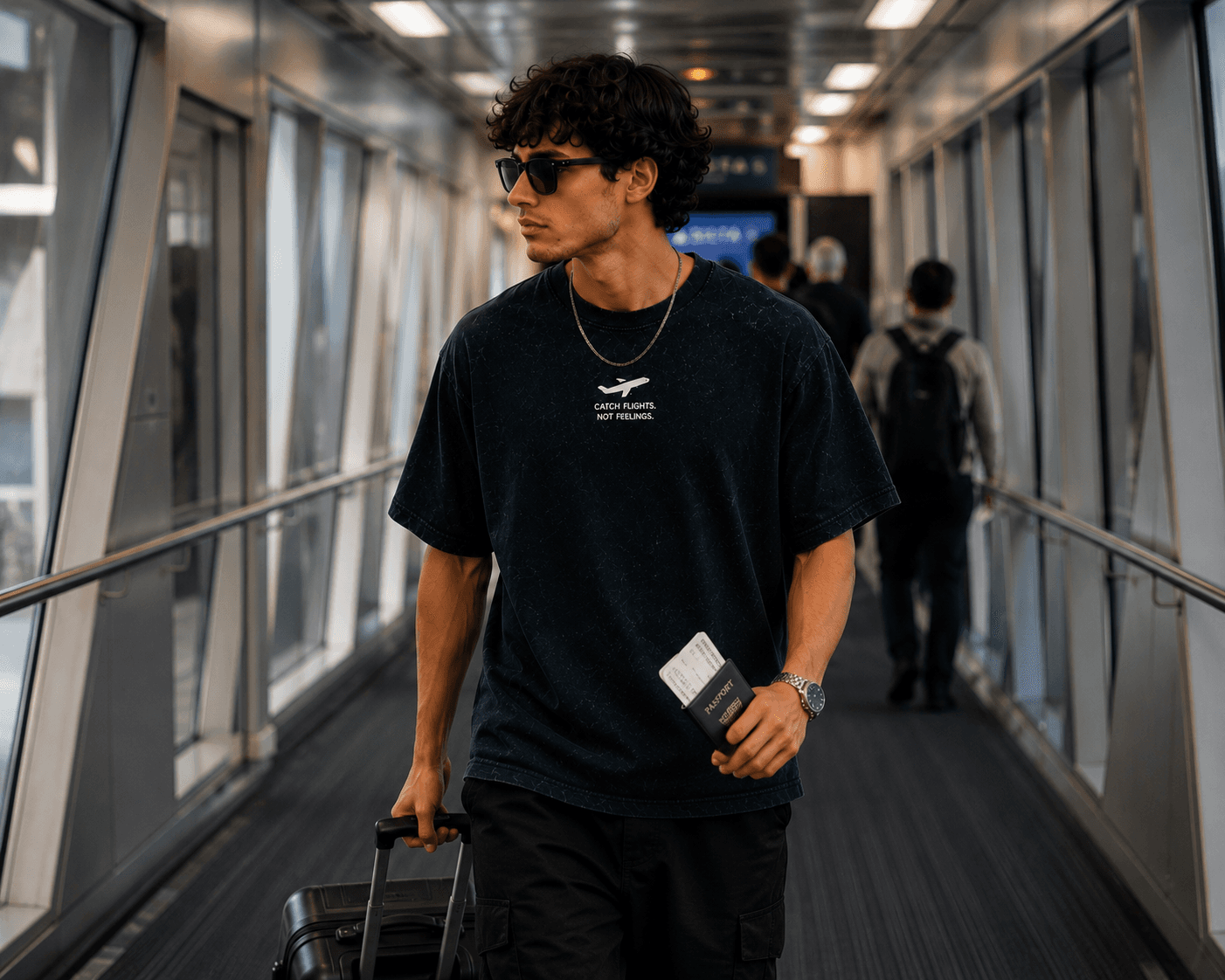 Catch Flights, Not Feelings — Oversized Tee